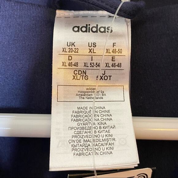 Adidas x Zoe Saldana Collection Track Jacket Coat Oversized Navy Blue Size XL - Picture 4 of 6